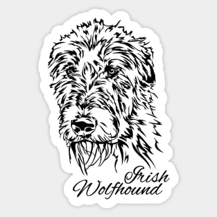 Proud Irish Wolfhound dog portrait Sticker